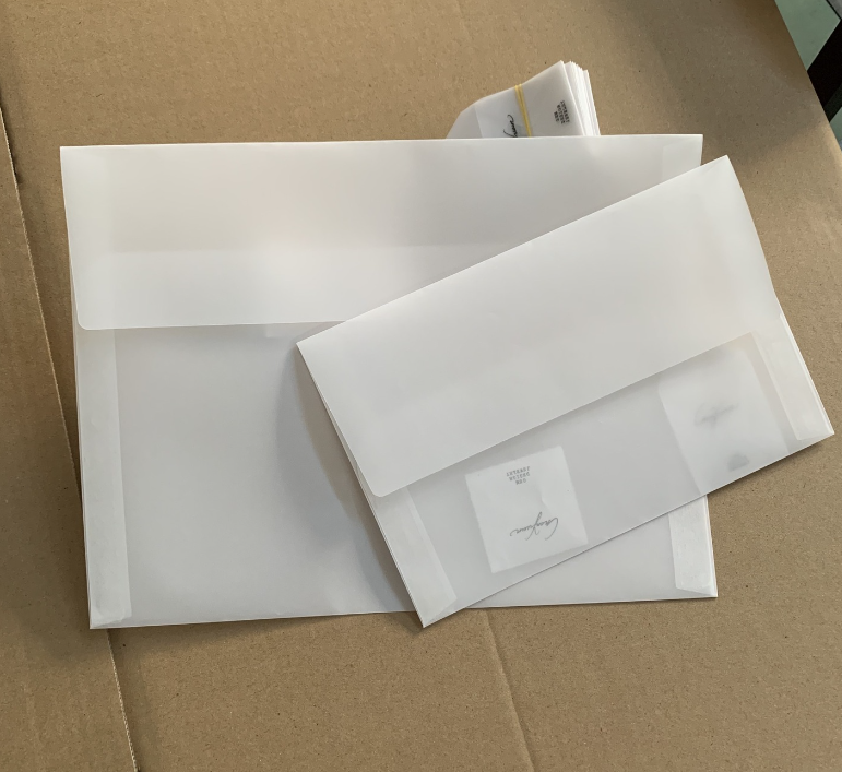 牛油纸55-180g打印硫酸纸印刷logo半透明手袋信封包装
