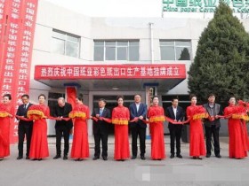 美利云举行中国纸业彩色纸出口生产基地揭牌仪式